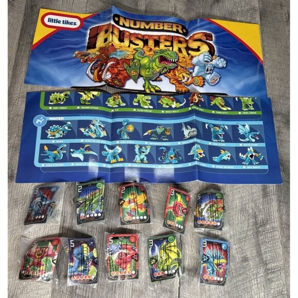 Little Tikes Number Busters Game Posters Figures Lot Monsters‎ Cards Set of 10 - Picture 11 of 12